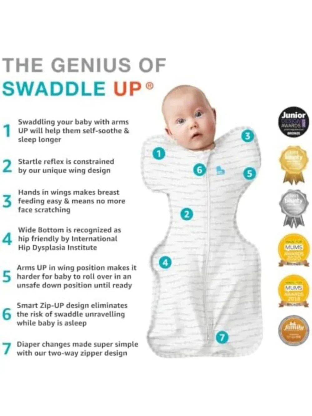 Organic Baby Sleep Sack Swaddle | 1.0 TOG, 8-13lbs, Cream, Cozy & Safe Sleep